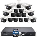 ONWOTE 16 Channel PoE Security System, 6K 12MP NVR, 16x 4K 8MP IP Cameras