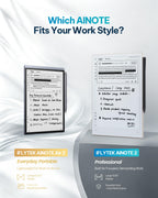 iflytek AINOTE Air 2, Ultraportable 8.2" E Ink Tablet with Black Folio Case