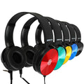 Sonitum Classroom Headphones-Bulk 25-Pack, Student On Ear Comfy Swivel Earphones for Library, School, Airplane, Kids-for Online Learning and Travel, HQ Stereo Sound 3.5mm Jack (Colored Set)