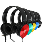 Sonitum Classroom Headphones-Bulk 25-Pack, Student On Ear Comfy Swivel Earphones for Library, School, Airplane, Kids-for Online Learning and Travel, HQ Stereo Sound 3.5mm Jack (Colored Set)