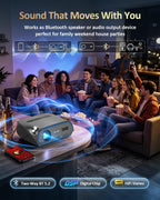 Smart Projector True 1800ANSI Indoor Daylight, 4K HDR Support Home Theater