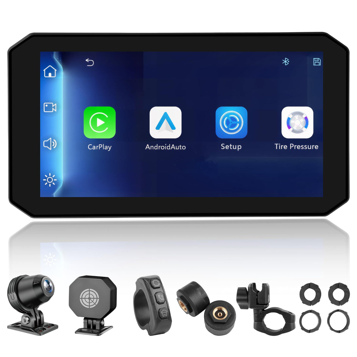 7" Waterproof Motorcycle GPS Navigation, CarPlay & Android Auto