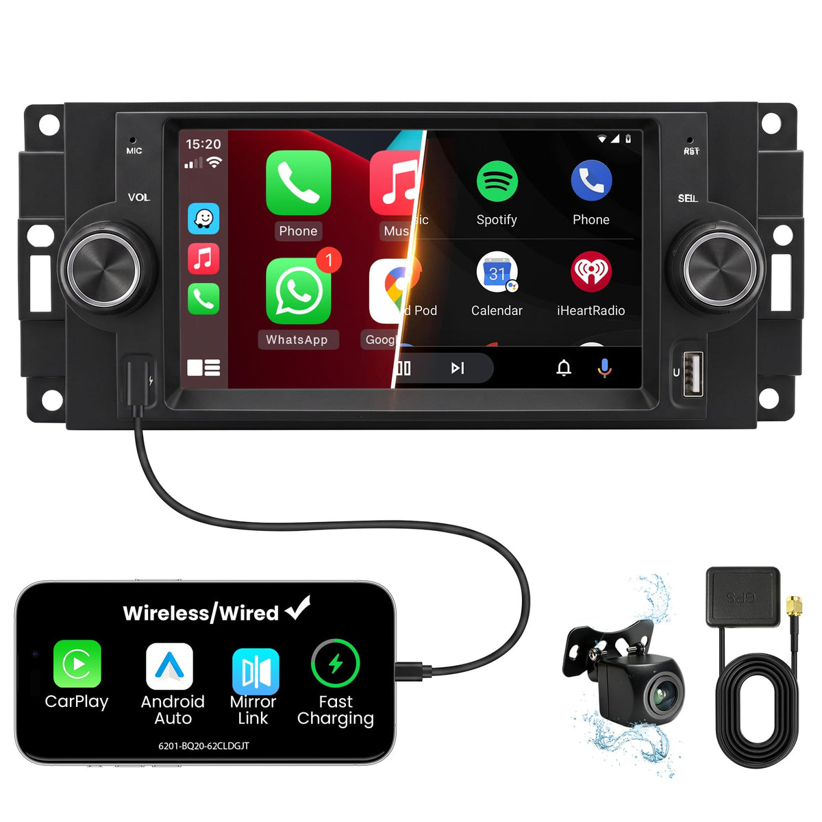 6.2" Car Stereo for Dodge Ram 1500/2500/3500 Charger Durango Dakota
