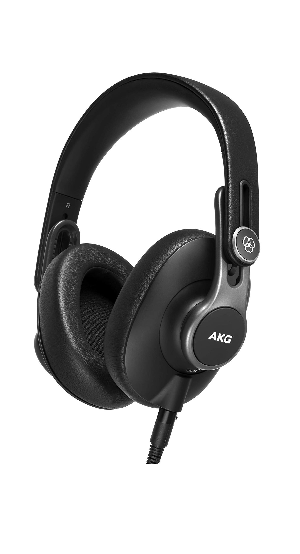 AKG Pro Audio K371 Wired Over-Ear, Closed-Back, Foldable Professional Recording Studio Headphones, Studio Monitor Mixing, Podcast, DJ Stereo Headsets, Black