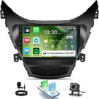 SIXWIN Android 13 6G+128G Car Stereo for Hyundai Elantra 2011 2012 2013 9 Inch Touch Screen Car Radio with CarPlay Android Auto Bluetooth Weather Forecast 59UI GPS Navigation WiFi Network Radio 32EQ