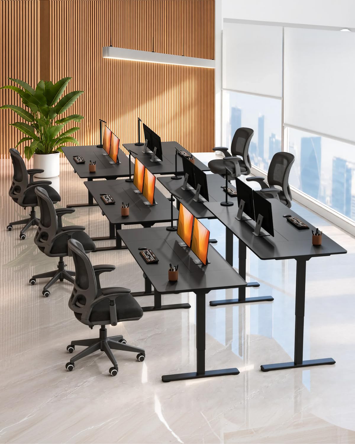 79''x31''Dual Motor Adjustable Large Standing Desk for Home Office