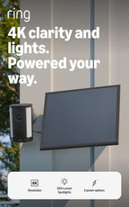 Ring Spotlight Cam 4K Plus, Battery, Retinal 4K, Easy DIY install, Motion-Activated Spotlights, Home or business security, White
