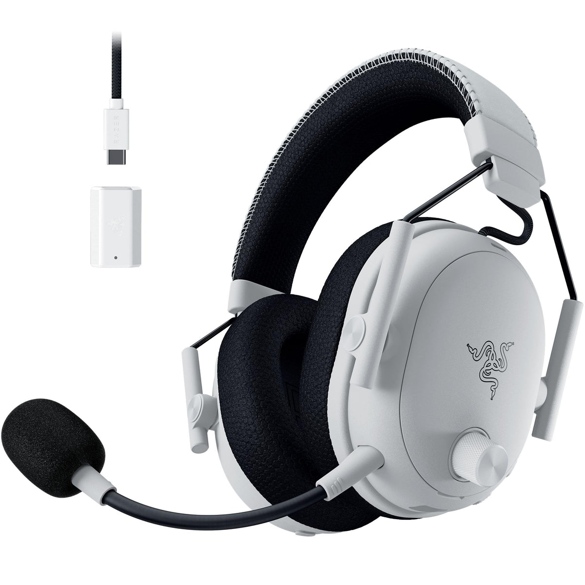 Razer BlackShark V3 Pro Wireless ANC Gaming Headset for PC, 2.4 GHz, White