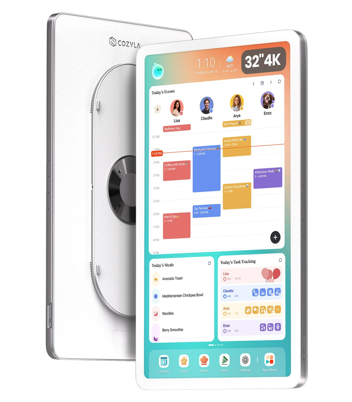 Calendar Plus 2: 32" Smart Digital Calendar with Google Play Store