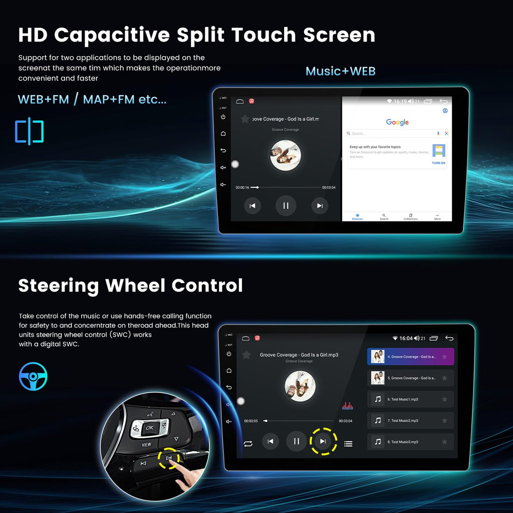 Car Stereo for Lexus ES300 ES330, 8Core Android 14 Radio Player 9" QLED Touch Screen GPS Navigation for Lexus ES250 ES300 ES330 XV30 2001 2002 2003 2004 2005 2006 Car-Play & Android Auto Head Unit