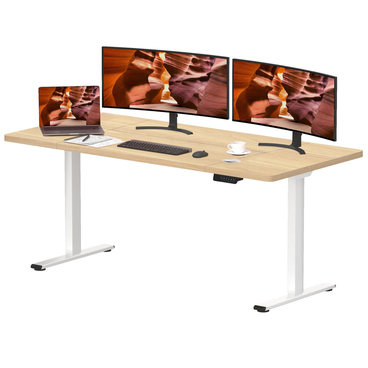 79''x31''Dual Motor Adjustable Large Standing Desk for Home Office