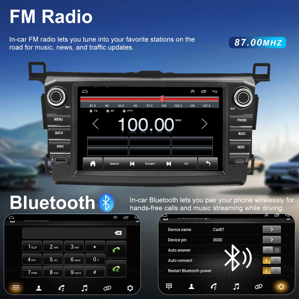 4+64G Android Car Radio for Toyota RAV4 2013 2014 2015 2016 2017 2018