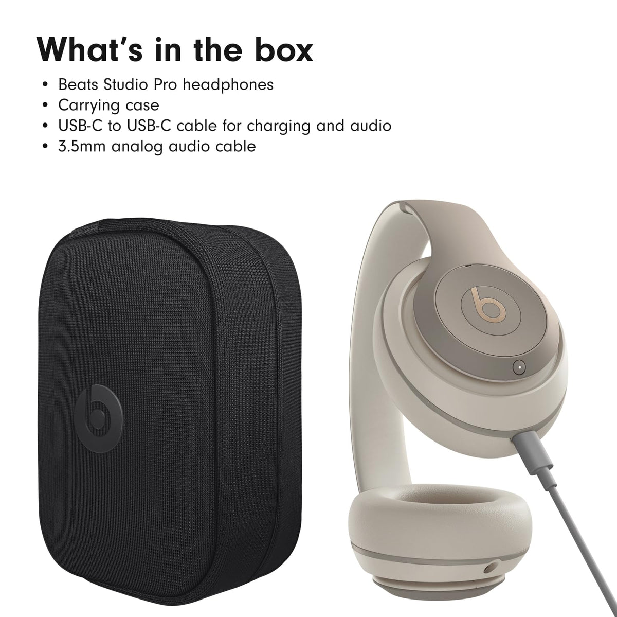 Beats Studio Pro Premium Wireless Over-Ear Headphones- Up to 40-Hour Battery Life, Active Noise Cancelling, Great for Travel & Commuting, USB-C Lossless Audio - Amazon Exclusive Khaki