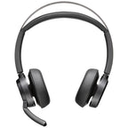 Poly - Voyager Focus 2 UC USB-A Headset (Plantronics) - Bluetooth Dual-Ear (Stereo) Headset with Boom Mic - USB-A PC/Mac Compatible - Active Noise Canceling - Works with Teams (Certified), Zoom & more