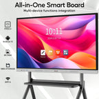 Smart Board | 75" Interactive Whiteboard | 4K UHD | Android 14 | 8+128GB | Digital Whiteboard, Electronic White Board for Classroom Home Office | Wall Mount Included