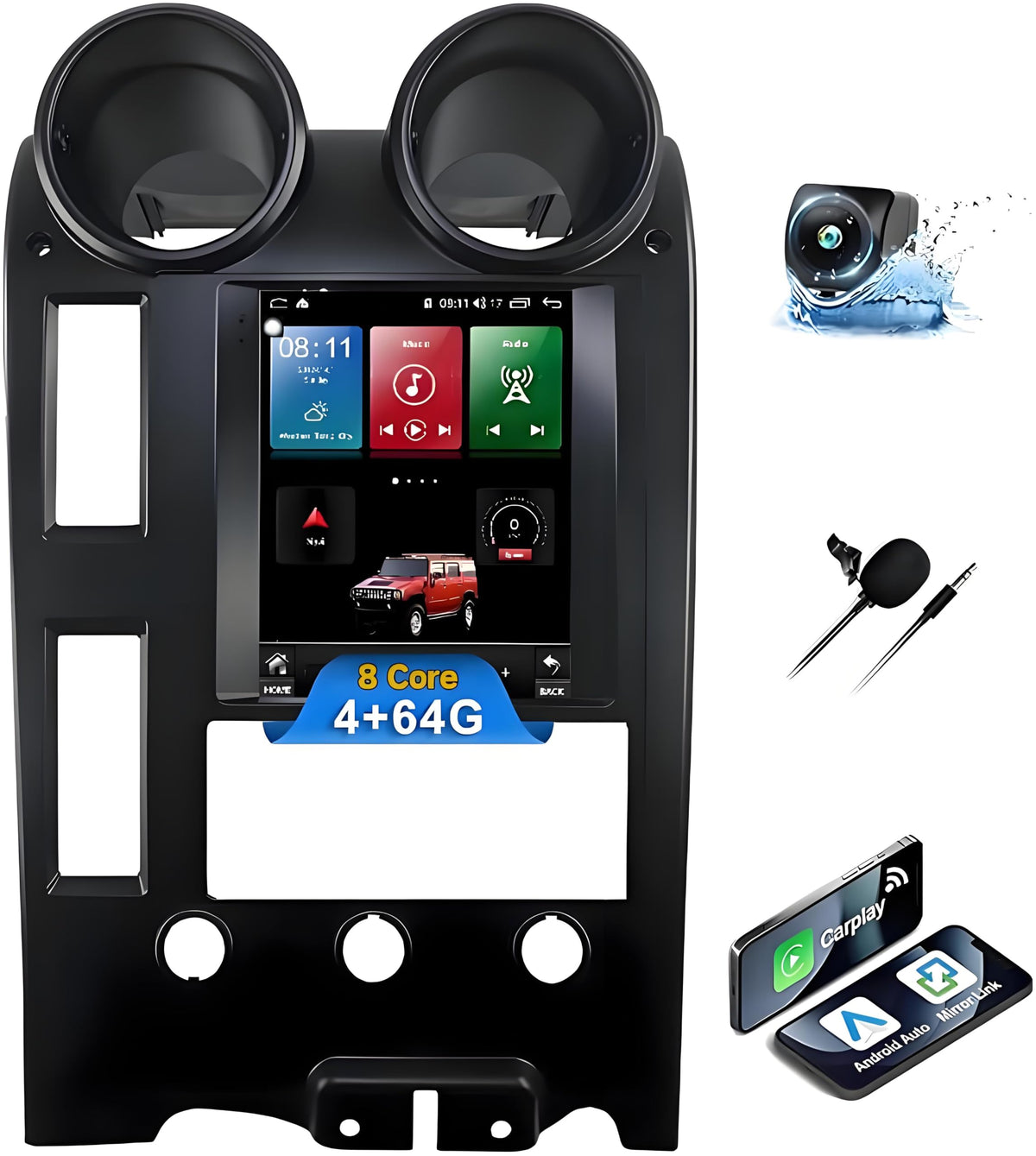 9.7" 8-Core Car Radio Stereo for Hummer H2 2002-2007 [4+64G]