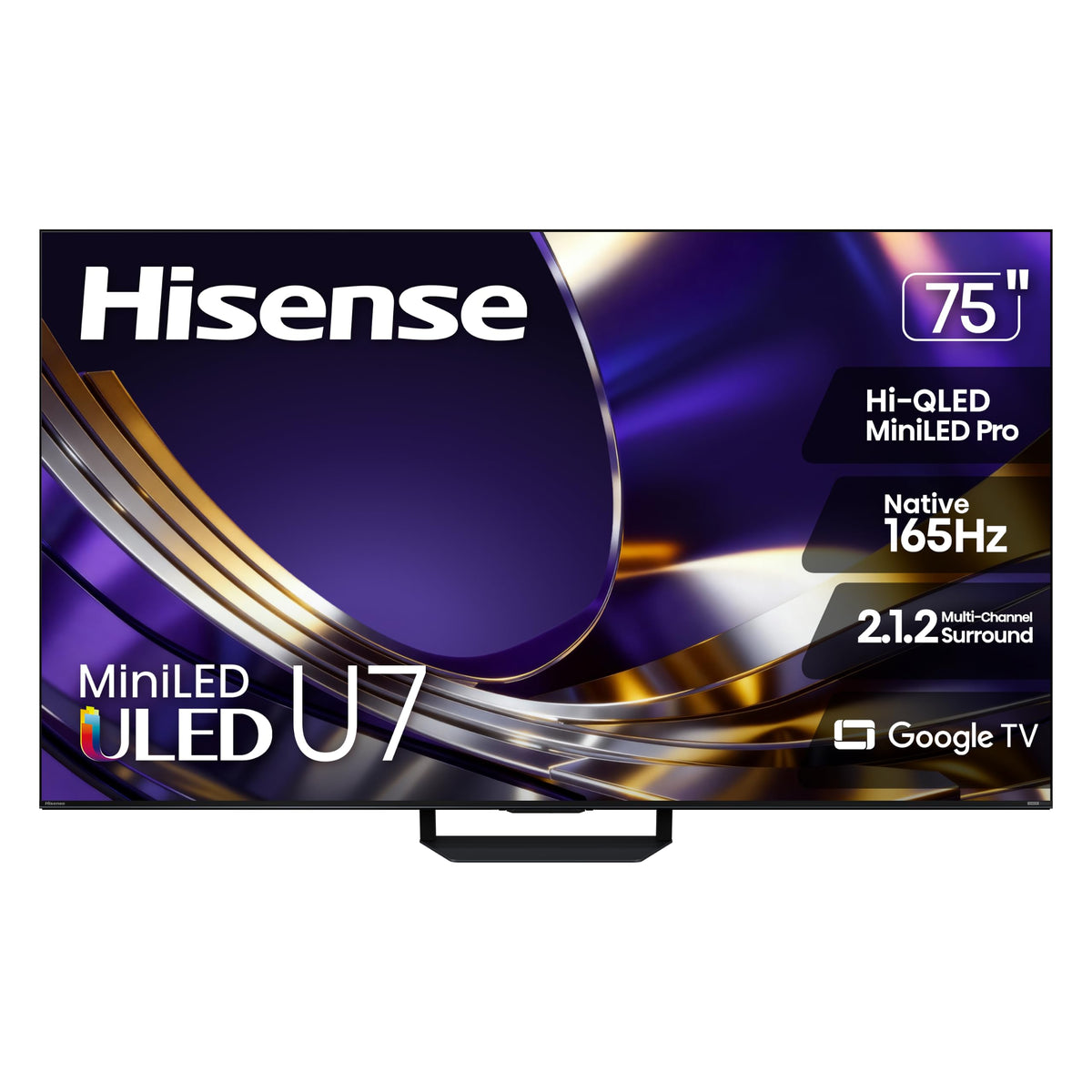 Hisense 55" U7 Mini-LED ULED 4K UHD Best Premium Gaming HDR Smart Fire TV (55U7SF, 2026 New) - Hi-QLED, Native 165Hz, VRR 330, Dolby Vision IQ · Atmos, IMAX Enhanced, Anti-Reflection, 2.1.2 Ch, Alexa+
