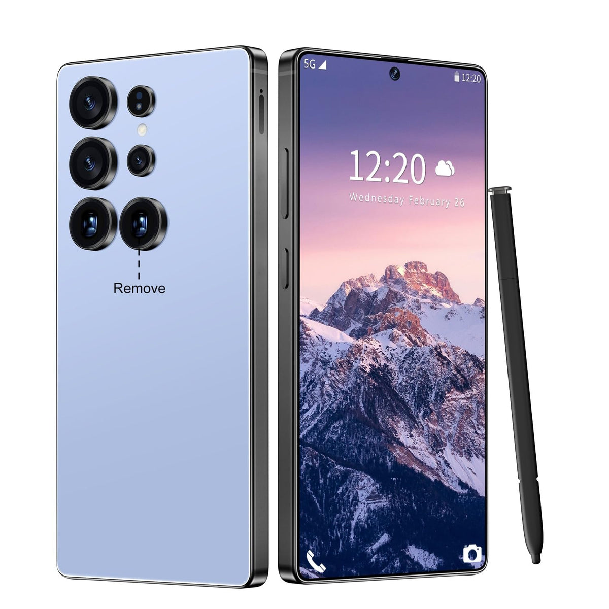 I25 Ultra Unlocked Phone 16+1TB,Built in Pen The Phone,Battery 7000mAh 6.99" HD Screen,Android 14 Smartphone,Face ID/5G/Fingerprint Lock/Dual SIM/GPS (Wine Red)