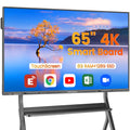 COOLHOOD 65" Smart Board, 4K UHD Touchscreen Interactive Digital Whiteboard Display, Electronic All-in-One Computer for Classroom Office Home Business w/Open App Ecosystem (Board & Wall Mount Only)