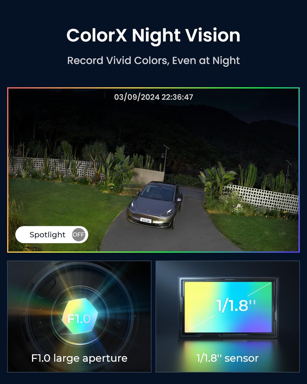 REOLINK 4K Solar Camera Outdoor Wireless ColorX Night Vision Altas PT Ultra