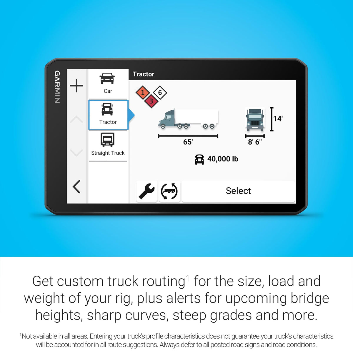 Garmin dēzl™ OTR720, Large 7” GPS Truck Navigator