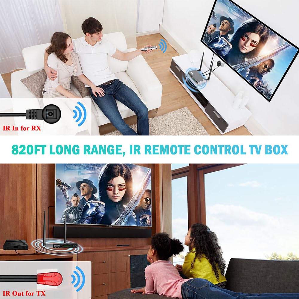 TIMBOOTECH Wireless HDMI Transmitter and Receiver 820FT, Up to 8 Receivers