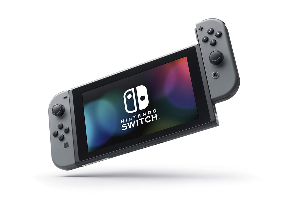 Nintendo Switch Game Console - Black (HAC-001(-01) w/ OEM Gray Joy Cons (Renewed)