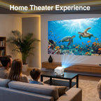 【Google TV & 4K】Smart Projector with WiFi and Bluetooth, VISSPL AI Auto Focus & Auto Keystone Portable Outdoor Projector, Voice Control Movie Gaming Projectors for Bedroom/Ceiling