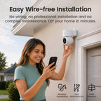 aosu D1 Max, 4K 8MP Solar Security Camera Wireless Outdoor, 2-Pack