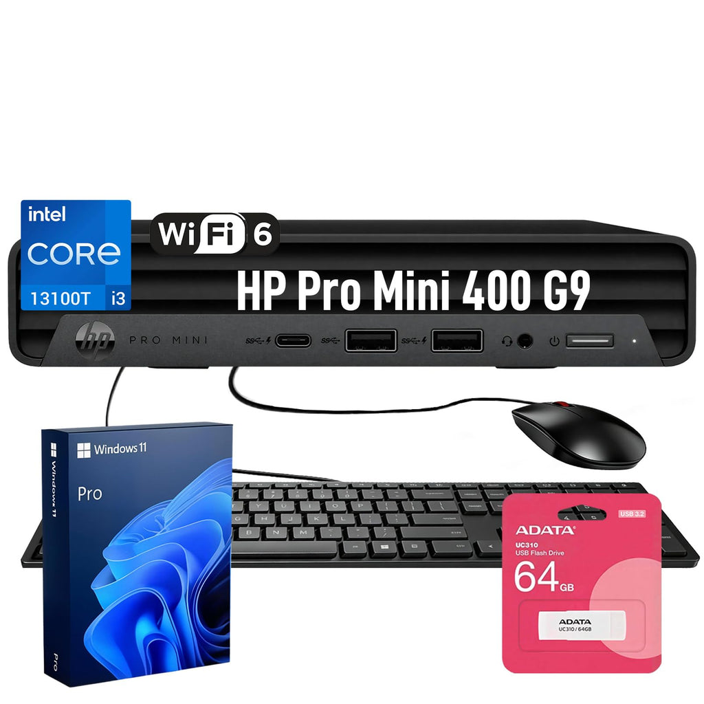 HP ProDesk 400 Business MFF Desktop,Intel Core i3-13100T,16GB RAM+512GB SSD