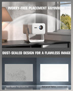 【Google TV & High Brightness】4K Outdoor Projector with WiFi and Bluetooth