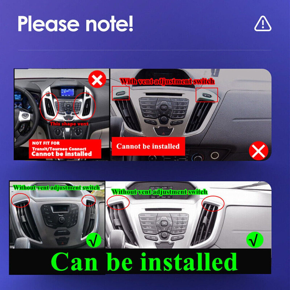 9.7'' Android 14 Car Stereo Radio for Ford Transit Custom 2013 2014 2015 2016 2017 2018 2019 2+64G Wired/Wireless with Carplay GPS Support OBD OBD2 DVR TPMS TV Box MIC,U Disk,DSP,DAB+