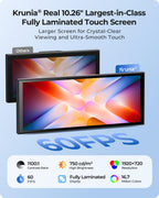 10.26" Wireless 60FPS CarPlay Screen with 4K Dash Cam & HD Backup Camera
