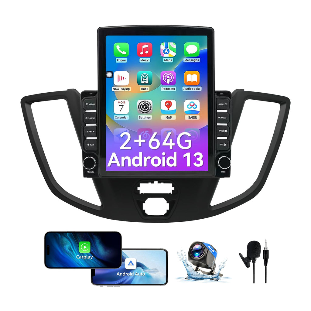 Car Radio Compatible with Ford Transit 2015-2018 Wireless CarPlay