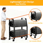 32 Laptop Charging Cart, Charging Station for Tablets Up to 15.6" Devices