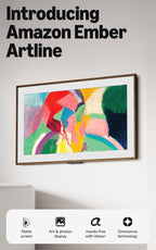 Amazon Ember Artline 55" with Fire TV (newest model), 4K Ultra HD QLED smart TV with free art and photos, anti-glare display, custom frames, Dolby Vision, find shows faster with Alexa+ - No Frame