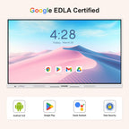 Interactive Smart Board for Classroom, 55” 8+128 GB Electronic Digital Whiteboard Built-in Google EDLA-Certified Android 14 OS - 4K Touchscreen Smartboard for Home Office School Studio Display
