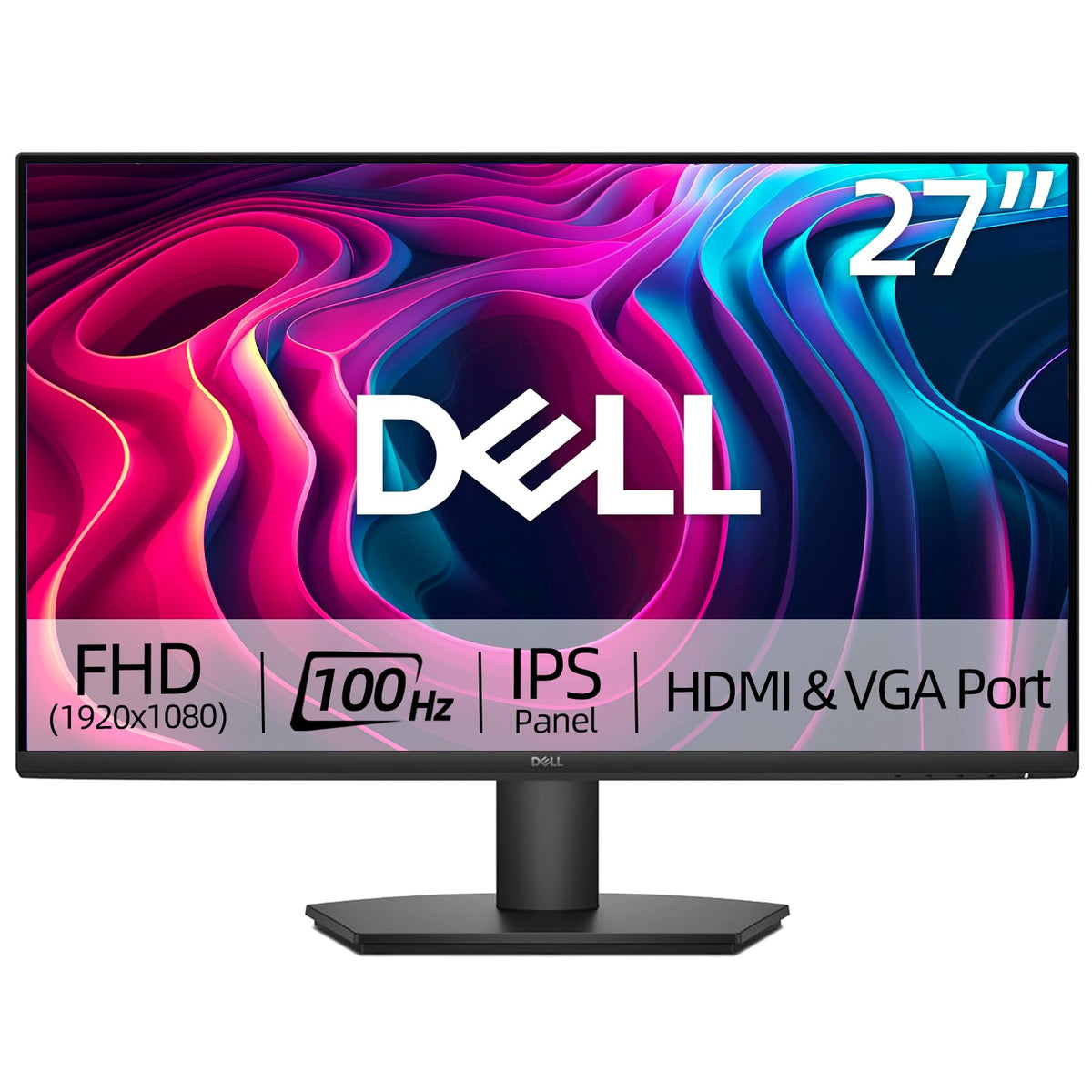 Dell 24 inch Monitor, FHD (1920 x 1080), IPS Display, 144Hz Refresh Rate, AMD FreeSync, 1ms MPRT, Anti-Glare Screen, for Home Office & Gaming, 2 X HDMI 1.4, Ultra-Thin Bezel, VESA, Tilt Adjustable