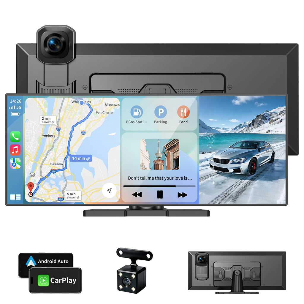 13 Inch Wireless CarPlay Screen for Car with Apple CarPlay & Android Auto