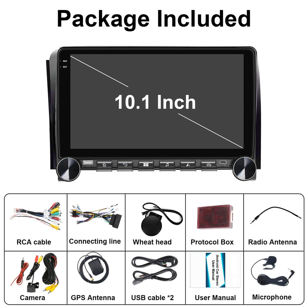 Plug&Play Car Radio for Toyota Tundra 2007-2013/Sequoia 2008-2018 Head Unit, Android 15 Syestem 10.1 Inch Tundra Stereo with Wireless Carplay&Android Auto Bluetooth/Voice Control/GPS Navigation 4G+64G