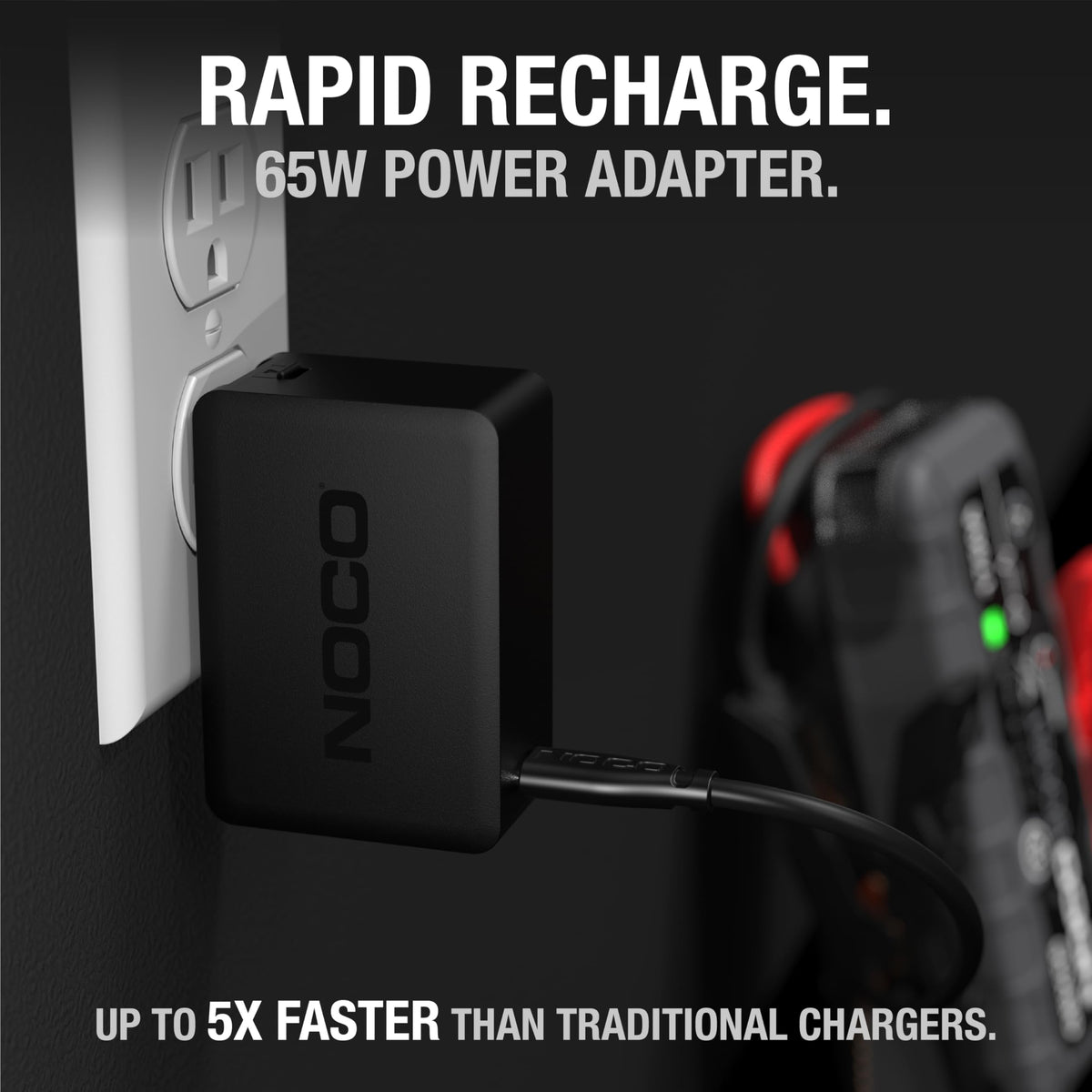NOCO U65 USB-C Charger, Power Delivery (PD) Fast Portable Micro Wall Charger and International Travel with Interchangeable Plugs for Apple, Google, Samsung, Microsoft and More, 65W (Pack of 6)