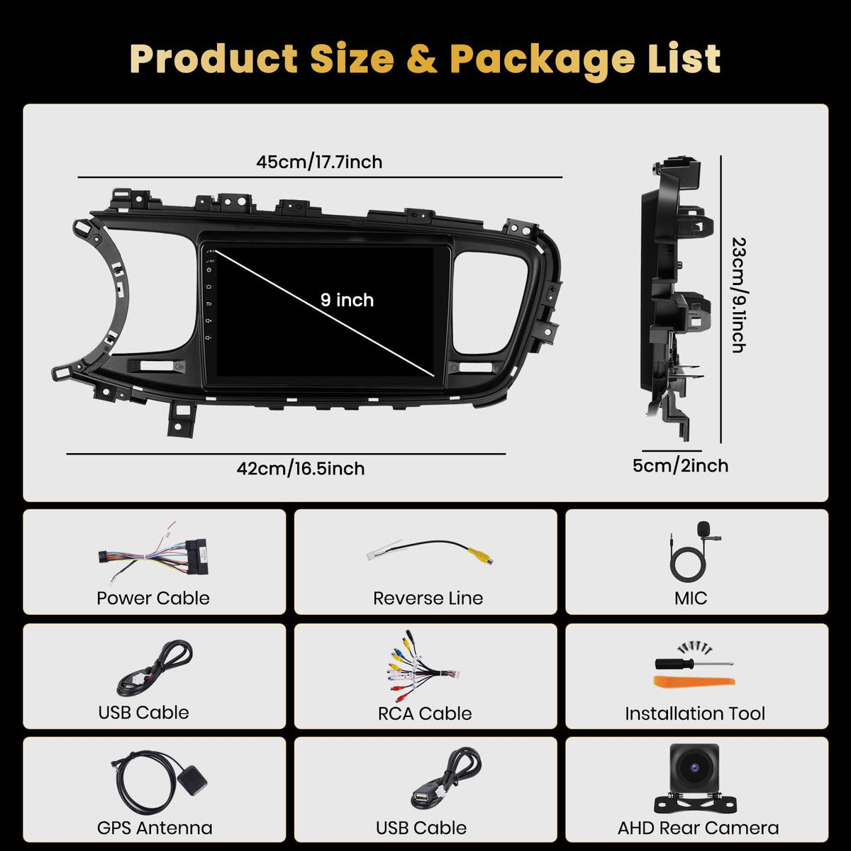Hikity 8 Core 4+64GB for Android 15 Car Stereo Kia Optima K5 2013 2014 2015