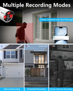3MP Wireless Security Camera System Outdoor, 10CH 10'' IPS Monitor 1TB HDD