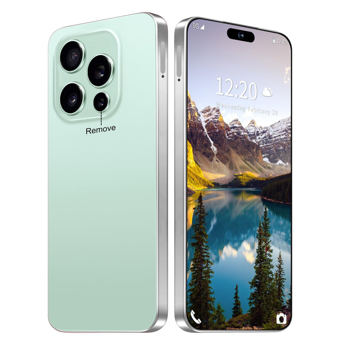 I16 Ultra 16GB+1TB 6.99" HD Screen Smartphone Unlocked Cell Phone,Battery 7000mAh Unlocked The Phone, Android 14 Fingerprint Button Unlock/Photos/Face ID/Dual SIM/5G/GPS (Green)