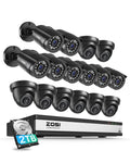 ZOSI 3K Lite 16CH Security Camera System, 16X CCTV Wired Cameras, 2TB HDD