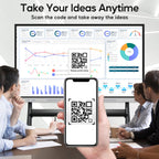 Smart Board | 75" Interactive Whiteboard | 4K UHD | Android 14 | 8+128GB | Digital Whiteboard, Electronic White Board for Classroom Home Office | Wall Mount Included