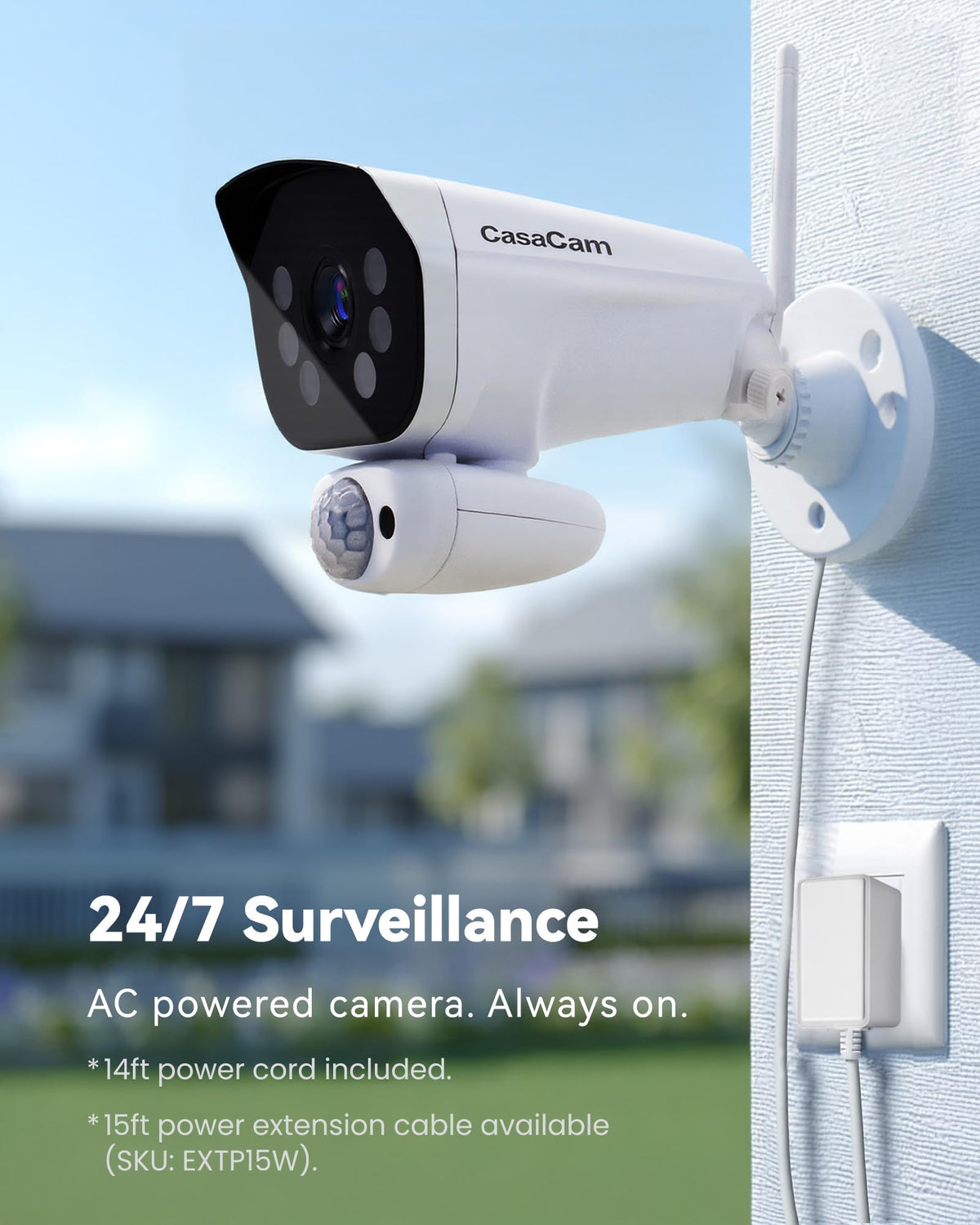 CasaCam Wireless Security Camera Pro, 10.1" Monitor, 2 2K Cams, No Fees