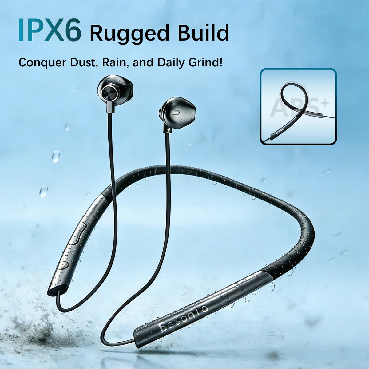 Neckband Bluetooth Earbuds, Hybrid ANC, 36H Battery, Built-in Mic, Magnetic