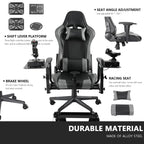 Anman X56 Flight Simulator Cockpit with Pedal Support, Joystick and Hotas Chair Mount Fit for Thrustmaster A10C Hotas Warthog, for Logitech X52, Multifunctional Game Chair (Electronics Not Included)