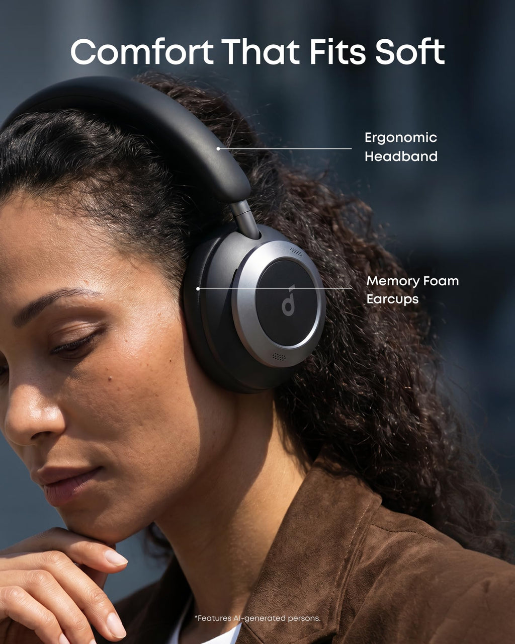 Soundcore Anker Space One Pro Wireless Over-Ear Headphones, Foldable Design